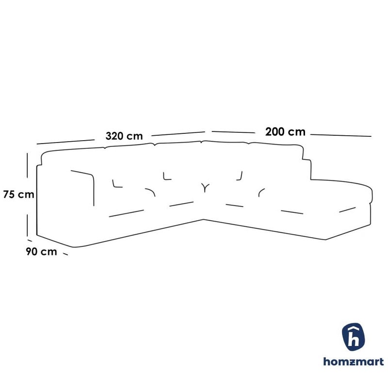 Malazhouse Beech Wood and Linen Fabric L-Shape Sofa - Image 2